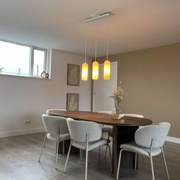 Lightswing Zero matt white in a dining room