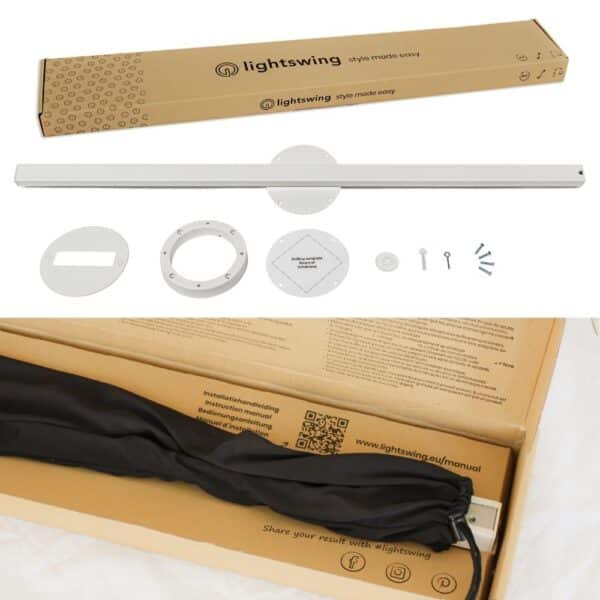 Lightswing Single matt white in a box